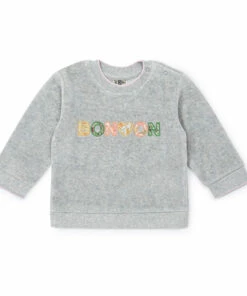 Cheapest 🔥 Liberty Velour Sweatshirt Heather grey Bonton Fashion Baby, Children 🛒
