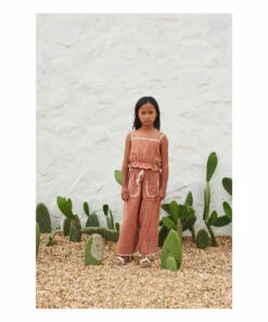 Brand new 👍 Lilo Organic Cotton Checked Trousers Rust Liilu Fashion Children 🧨 -Outlet Kids' Fashion Store lilo organic cotton checked trousers rust liilu fashion children 3