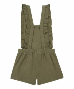 Cheapest 🔔 Linen Frill Playsuit Khaki Emile et Ida Fashion Children 😀 -Outlet Kids' Fashion Store linen frill playsuit khaki emile et ida fashion children 2