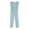 Flash Sale ⌛ Linen Jumpsuit Verdigris Tartine et Chocolat Fashion Children 🔔