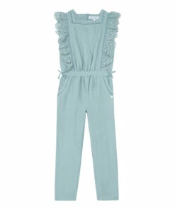 Flash Sale ⌛ Linen Jumpsuit Verdigris Tartine et Chocolat Fashion Children 🔔