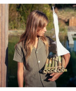 Budget ⭐ Linen Pyjama Set Olive green Suuky Fashion Children 🛒 -Outlet Kids' Fashion Store linen pyjama set olive green suuky fashion children 2