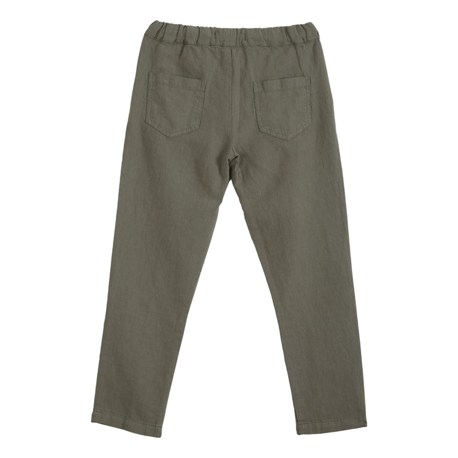 Cheapest 🔔 Linen Trousers Olive green Emile et Ida Fashion Children ⭐ 2 Cheapest 🔔 Linen Trousers Olive green Emile et Ida Fashion Children ⭐ - Image 2