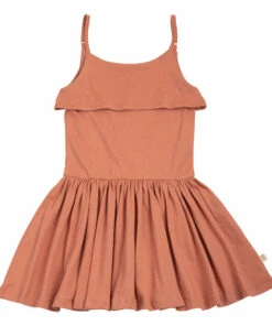 Budget 😍 Lis Organic Cotton 👗 Dress Orange Minimalisma Fashion Children 🌟