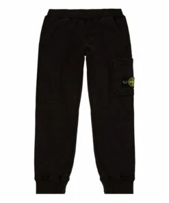 Flash Sale 🤩 Logo Joggers Black Stone Island Fashion Teen, Children 🔔