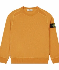 Discount 🌟 Logo Jumper Orange Stone Island Fashion Teen, Children ✔️
