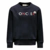 Best Sale 💯 Logo Sweatshirt Navy blue Moncler Fashion Teen, Children 😀