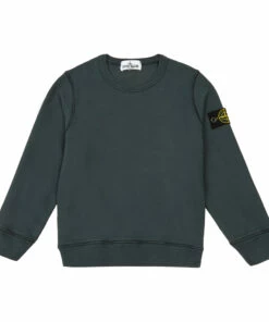 Outlet 🤩 Logo Sweatshirt Petrol blue Stone Island Fashion Teen, Children ✔️