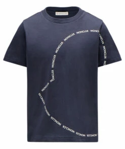 Best reviews of ❤️ Logo T-shirt Navy blue Moncler Fashion Teen, Children ⌛