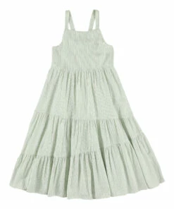 Best deal 🛒 Long 👗 Dress Green Simple Kids Fashion Teen, Children 💯