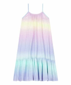 Best Pirce ⭐ Organic Cotton Maxi Strap 👗 Dress Pink Hundred Pieces Fashion Teen, Children 🧨