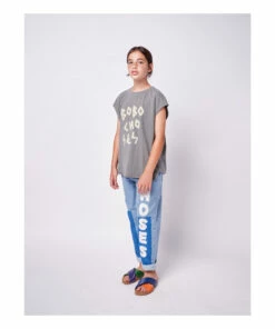 Best deal ❤️ Long Organic Cotton Tank Top Grey Bobo Choses Fashion Children ✨ -Outlet Kids' Fashion Store long organic cotton tank top grey bobo choses fashion children 2