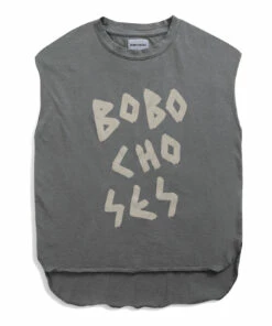 Best deal ❤️ Long Organic Cotton Tank Top Grey Bobo Choses Fashion Children ✨