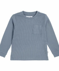 Promo ✔️ Long-sleeved T-shirt Denim blue Petit Lem Fashion Children 🔥