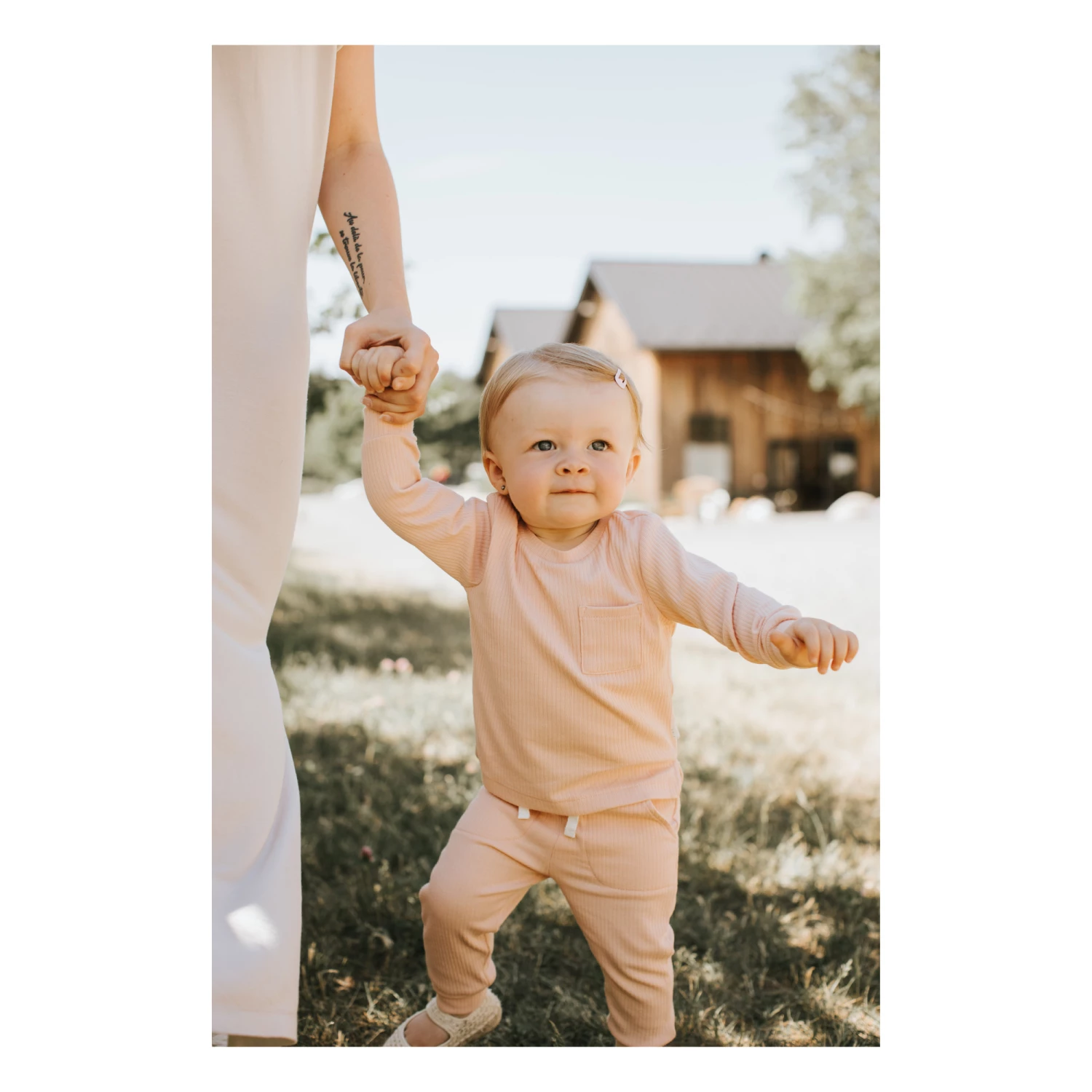 Cheap ⭐ Long-sleeved T-shirt Pale pink Petit Lem Fashion Children 👏 2 Cheap ⭐ Long-sleeved T-shirt Pale pink Petit Lem Fashion Children 👏 - Image 2