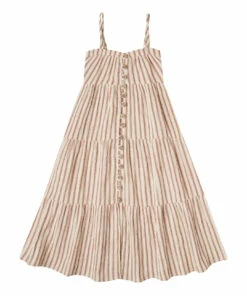 Top 10 🛒 Long Striped 👗 Dress Pale pink Rylee + Cru Fashion Children 😀