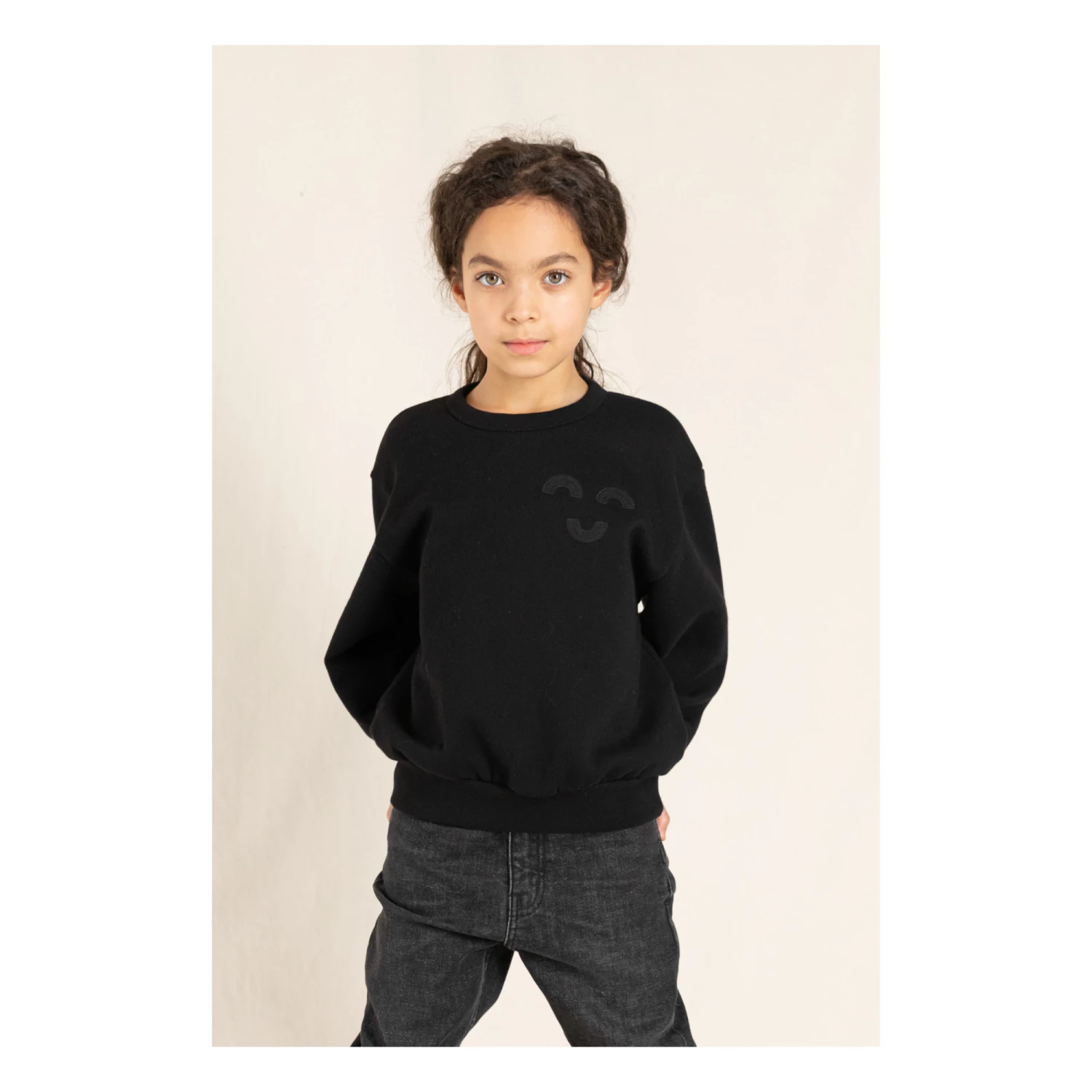 Buy 🌟 Loose Macaroni Wind Sweatshirt Black Finger in the nose Fashion Teen, Children 💯 2 Buy 🌟 Loose Macaroni Wind Sweatshirt Black Finger in the nose Fashion Teen, Children 💯 - Image 2