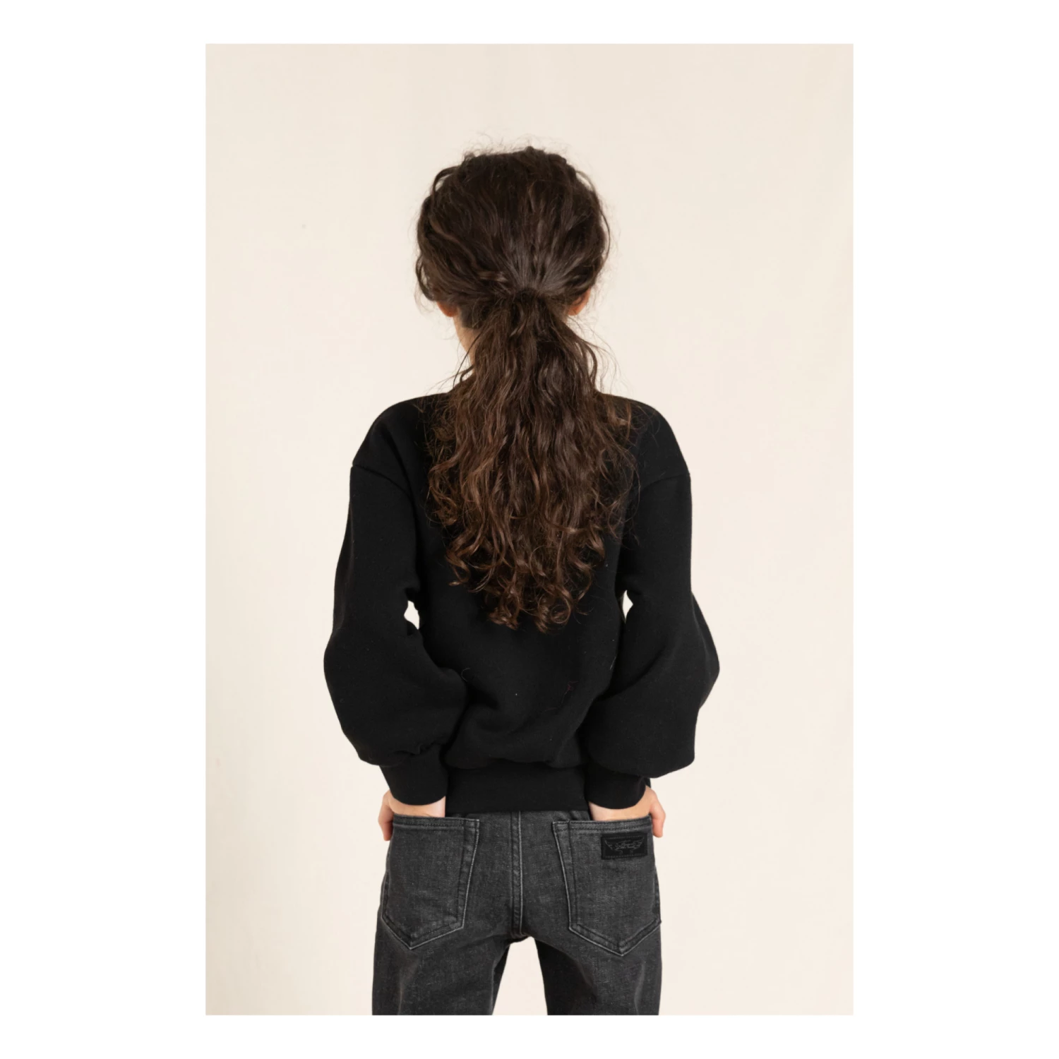 Buy 🌟 Loose Macaroni Wind Sweatshirt Black Finger in the nose Fashion Teen, Children 💯 3 Buy 🌟 Loose Macaroni Wind Sweatshirt Black Finger in the nose Fashion Teen, Children 💯 - Image 3