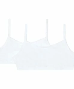 Wholesale 🧨 Lot of 2 Bras White Petit Bateau Fashion Teen, Children 🔥