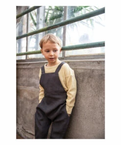 Outlet 👍 Lou Linen Overalls Charcoal grey Matona Fashion Baby, Children 🔥 -Outlet Kids' Fashion Store lou linen overalls charcoal grey matona fashion baby children 8