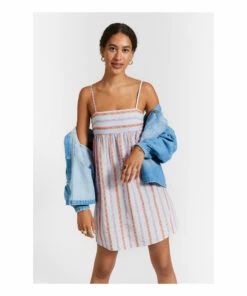 Hot Sale 🔔 Luang 👗 Dress Blue Indee Fashion Teen, Children ⭐ -Outlet Kids' Fashion Store luang dress blue indee fashion teen children 2