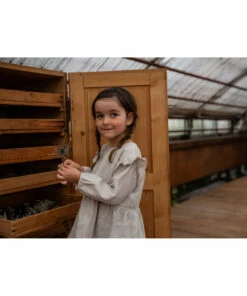 Flash Sale 💯 Luzia Linen Blouse Light eather grey Matona Fashion Baby, Children ❤️ -Outlet Kids' Fashion Store luzia linen blouse light eather grey matona fashion baby children 3