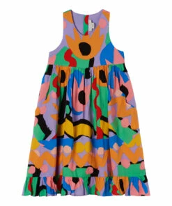 Hot Sale 😍 Lyocell Tribal 👗 Dress Orange Stella McCartney Kids Fashion Teen, Children 🤩