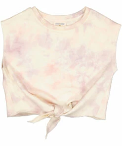 Flash Sale 🤩 Madonna Cropped Fleece Tie-Dye T-shirt Ecru Louis Louise Fashion Children ✨