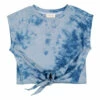 New 🤩 Madonna Cropped Tie-Dye T-shirt Blue Louis Louise Fashion Children 🎁