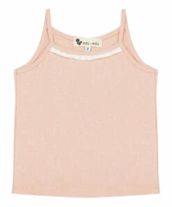 Wholesale ⌛ Maia Organic Cotton Tank Top Pale pink Risu Risu Fashion Teen, Children 😀