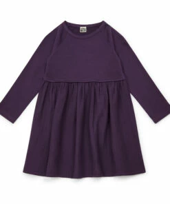 Coupon ✨ Mail Organic Cotton Velvet 👗 Dress Purple Bonton Fashion Children 🔔