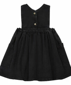 Cheap 🛒 Mango 👗 Dress Denim black Poudre Organic Fashion Children 😀 -Outlet Kids' Fashion Store mango dress denim black poudre organic fashion children 2