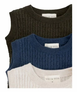 Best deal ❤️ Mara Cotton and Cashmere Vest Petrol blue Yoli & Otis Fashion Children 👏 -Outlet Kids' Fashion Store mara cotton and cashmere vest petrol blue yoli otis fashion children 4
