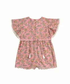 Discount 🔥 Mayalia Organic Cotton Playsuit Pink Louise Misha Fashion Children 🛒