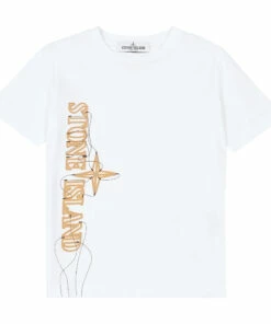 Buy 💯 MC T-shirt White Stone Island Fashion Teen, Children 🤩