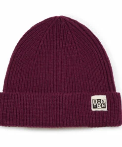 Best Sale 💯 Merino Wool and Cotton Beanie Burgundy Bonton Fashion Children 🤩