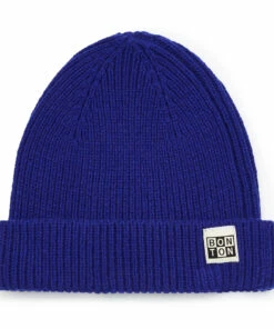 Best reviews of ✨ Merino Wool and Cotton Beanie Midnight blue Bonton Fashion Children 👍