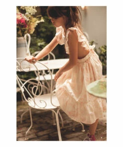 Hot Sale ✔️ Micheline Tie-Dye Apron 👗 Dress Pale pink Louis Louise Fashion Children ⭐ -Outlet Kids' Fashion Store micheline tie dye apron dress pale pink louis louise fashion children 2