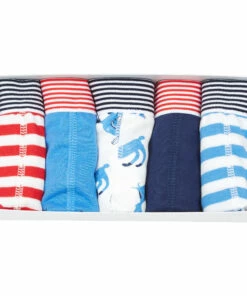Best Pirce ⭐ Mini Biz Organic Boxers - Set of 5 Blue Petit Bateau Fashion Children 😀