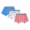 Discount ✨ Mini Biz Organic Cotton Boxers - Set of 3 Blue Petit Bateau Fashion Children 👍