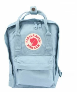 Cheapest 🔔 Mini Kanken Backpack Pale blue Fj&auml;llr&auml;ven Fashion Teen, Children 👍