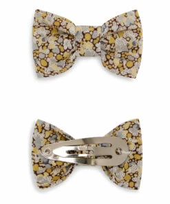 Best Sale 😀 Miniclic Exclusive Liberty Print Hair Clip Yellow Bonpoint Fashion Children 😀