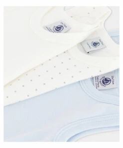 Buy ⭐ Ministar Organic Cotton Sleeveless Baby Bodysuits - Set of 3 White Petit Bateau Fashion Baby, Children 😀 -Outlet Kids' Fashion Store ministar organic cotton sleeveless baby bodysuits set of 3 white petit bateau fashion baby children 1