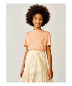 Coupon ❤️ Mio Linen T-shirt Orange Bellerose Fashion Teen, Children 💯 -Outlet Kids' Fashion Store mio linen t shirt orange bellerose fashion teen children 2