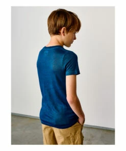 Best deal ❤️ Mogo Linen T-shirt Peacock blue Bellerose Fashion Teen, Children 🤩 -Outlet Kids' Fashion Store mogo linen t shirt peacock blue bellerose fashion teen children 5