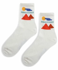 Promo 🤩 Mountain 🧦 Socks Ecru Bobo Choses Fashion Children 🤩