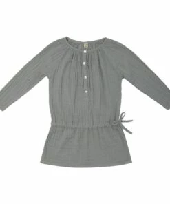 Discount 👏 Naia Buttoned 👗 Dress Silver Grey S019 Numero 74 Fashion Children ⌛