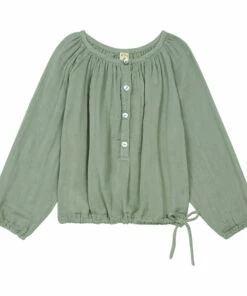 Outlet 🎁 Naia Organic Cotton Blouse Green clay Numero 74 Fashion Children 👏