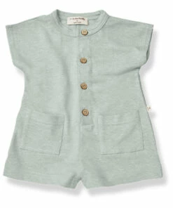Best Pirce ⌛ Nausica Linen Playsuit Green water 1+ in the family Fashion Baby, Children 🧨