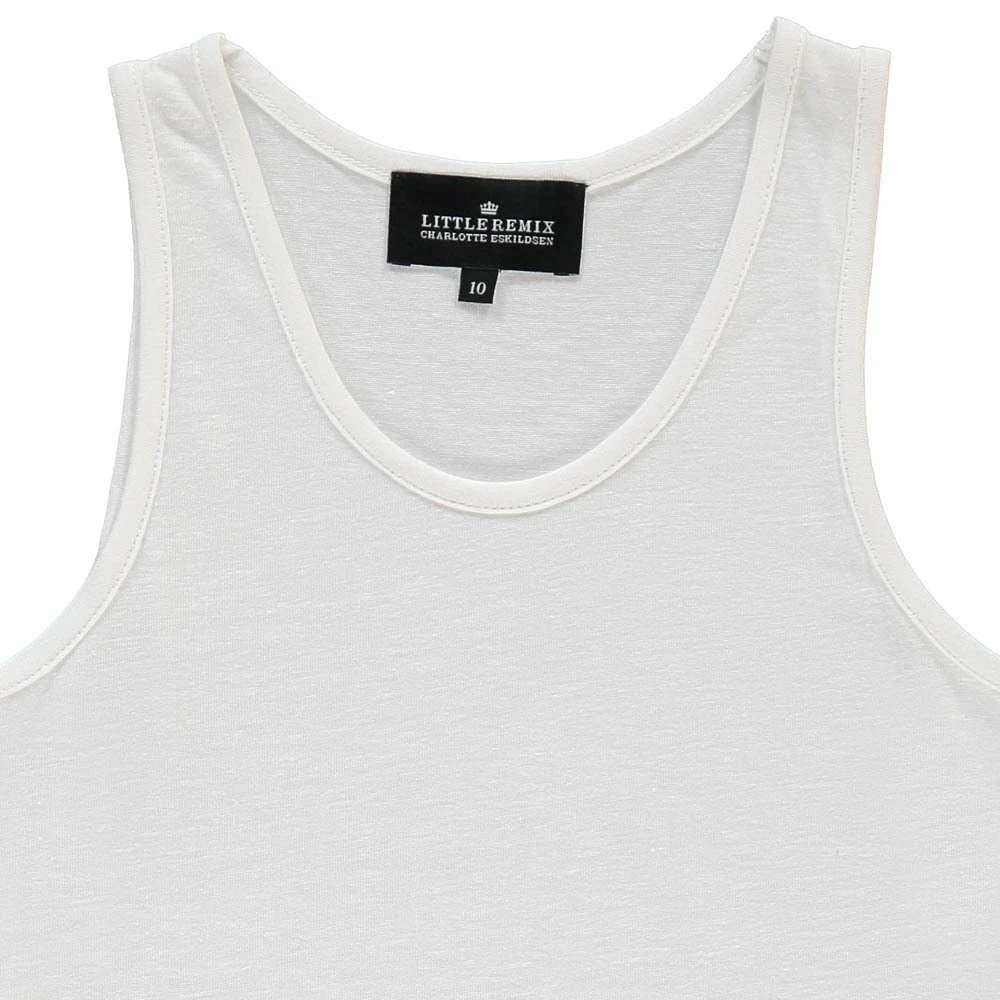 Discount β New Blos Rayon and Linen Ruffled Long Vest Top White Designers Remix Girls Fashion Teen, Children π 2 Discount β New Blos Rayon and Linen Ruffled Long Vest Top White Designers Remix Girls Fashion Teen, Children π - Image 2